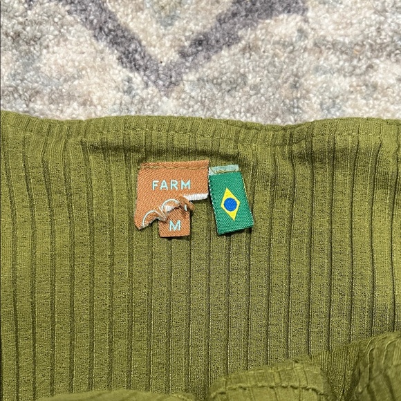 FARM Rio Olive Ribbed Tank Top - Picture 3 of 3